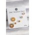 316L Steel Gold Color Zircon Stone Labyrinth Model Women's Earring Set