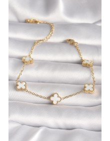 316L Steel Gold Color Baby Boy Clover Model Women's Bracelet