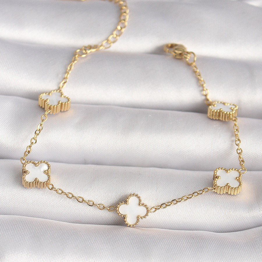 316L Steel Gold Color Baby Boy Clover Model Women s Bracelet