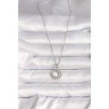 316L Steel Silver Color Zircon Stone White Pearl Crescent Model Women s Necklace 316L Steel Silver Color Zircon Stone White Pearl Crescent Model Women s Necklace