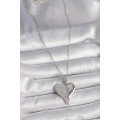 316L Steel Silver Color Chain Zircon Stone Broken Heart Model Women s Necklace
