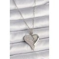 316L Steel Silver Color Chain Zircon Stone Broken Heart Model Women s Necklace