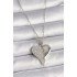 316L Steel Silver Color Chain Zircon Stone Broken Heart Model Women's Necklace
