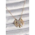 316L Steel Gold Color Zircon Stone Vintage Model Women s Necklace