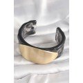 Black Marble Pattern Acrylic Plastic Gold Oval Plate Model Vintage Women s Bracelet Black Marble Pattern Acrylic Plastic Gold Oval Plate Model Vintage Women s Bracelet
