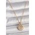 316L Steel Gold Color Chain Zircon Stone Heart Model Women's Necklace