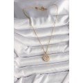 316L Steel Gold Color Chain Zircon Stone Heart Model Women s Necklace