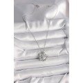 316L Steel Silver Color Chain Zircon Stone Heart Figure Rose Detail Women s Necklace