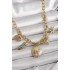 316L Steel Gold Color Chain Pendant Multi-Figure Model Women's Necklace