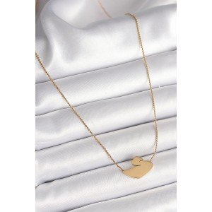 316L Steel Gold Color Chain Swan Model Women's Necklace