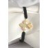 Brass Gold Color Zircon Stone Lily Figure Elevator Macrame Model Women's Bracelet