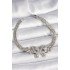 Brass Silver Color Zircon Stone Butterfly Model Women's Bracelet