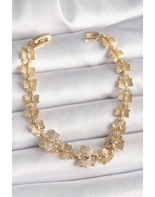 Brass Gold Color Zircon Stone Butterfly Model Chain Women's Bracelet