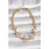 Brass Gold Color Zircon Stone Clover Model Women's Bracelet