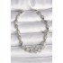 Brass Silver Color Zircon Stone Butterfly Figure Drop Chain Model Women's Bracelet