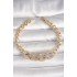Brass Gold Color Zircon Stone Circle Chain Model Women's Bracelet