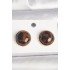 Brass Gold Color 3D Circle Leopard Model Women's Earrings