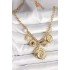 316L Steel Gold Color Moon Sun Figure Seashell Detail Women's Necklace