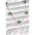 316L Steel Gold Color Chain Green Clover Model Women's Necklace