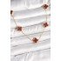 316L Steel Gold Color Chain Claret Red Clover Model Women's Necklace