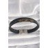 316L Steel Gold Color Wing Accessory Black Twist Model Leather Cord Men's Bracelet