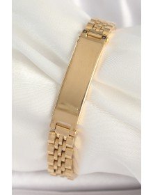 316L Steel Gold Color Chain Tag Model Men's Bracelet