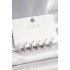 925 Sterling Silver Stud Brass Silver Color Engraved Ring Model Women's Earring Set