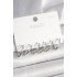 925 Sterling Silver Stud Brass Silver Color Triangle Model Women's Earring Set