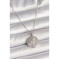 316L Steel Silver Color Chain Zircon Stone Moon Sun Embroidered Medallion Model Women s Necklace 316L Steel Silver Color Chain Zircon Stone Moon Sun Embroidered Medallion Model Women s Necklace