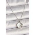 316L Steel Silver Color Chain White Enameled Sunset Model Women s Necklace
