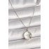 316L Steel Silver Color Chain White Enameled Sunset Model Women's Necklace