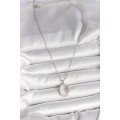 316L Steel Silver Color Chain White Enameled Sunset Model Zircon Stone Detailed Women s Necklace 316L Steel Silver Color Chain White Enameled Sunset Model Zircon Stone Detailed Women s Necklace