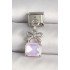 316L Steel Silver Color Pink Zircon Stone Bag Model Nomination Charm