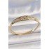 Brass Gold Color Zircon Stone Crescent Embroidered Blue Stone Star Detail Women's Handcuffs