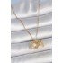 316L Steel Gold Color Chain Zircon Stone Open Pearl Diamond Model Women's Necklace