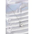 316L Steel Silver Color White Enamel Sun Embroidered Evil Eye Bead Detail Medallion Model Women s Necklace