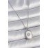 316L Steel Silver Color White Enamel Sun Embroidered Evil Eye Bead Detail Medallion Model Women's Necklace