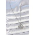 316L Steel Silver Color Chain Blue Stone Lotus Model Women s Necklace 316L Steel Silver Color Chain Blue Stone Lotus Model Women s Necklace