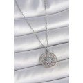 316L Steel Silver Color Chain Blue Stone Lotus Model Women s Necklace 316L Steel Silver Color Chain Blue Stone Lotus Model Women s Necklace