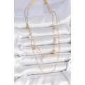 316L Steel Gold Color 2-Piece Chain Hanging Star Pearl Model Women s Necklace