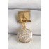 316L Steel Gold Color Dangle Zircon Stone Clover Model Nomination Charm