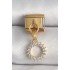 316L Steel Gold Color Zircon Stone Hanging Sun Model Nomination Charm