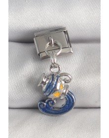 316L Steel Silver Color Pendant Aquarius Zodiac Sign Model Nomination Charm