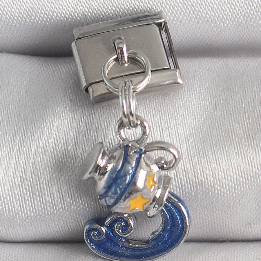 316L Steel Silver Color Pendant Aquarius Zodiac Sign Model Nomination Charm