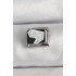 316L Steel Silver Color Black White Bird Engraved Nomination Charm