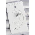 Brass Silver Color Zircon Stone Cartilage Model Women s Earrings