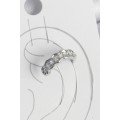 Brass Silver Color Zircon Stone Cartilage Model Women s Earrings