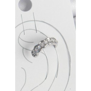 Brass Silver Color Zircon Stone Cartilage Model Women's Earrings