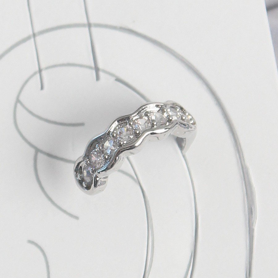 Brass Silver Color Zircon Stone Cartilage Model Women s Earrings