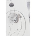 Brass Silver Color Zircon Stone Chain Infinity Model Women s Cartilage Earrings